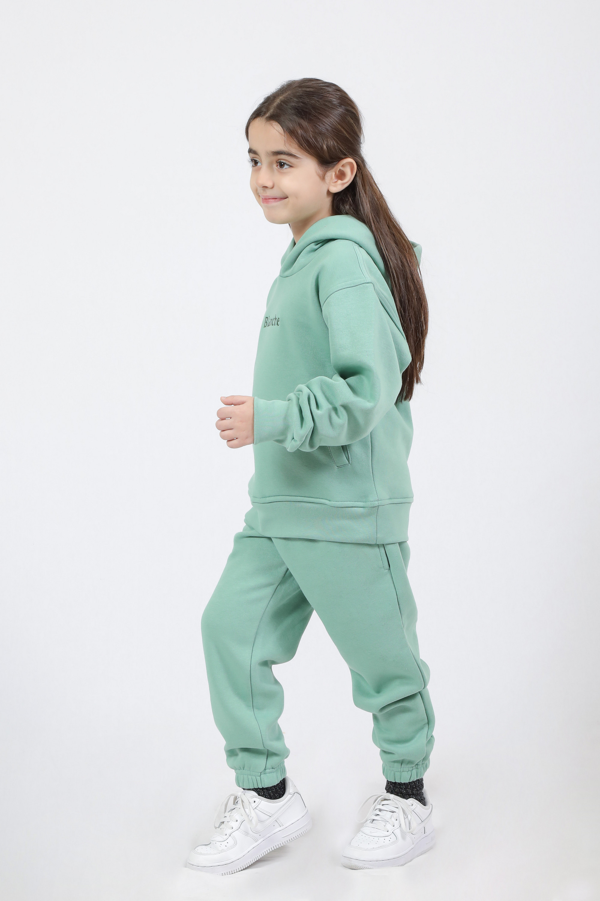 Blanche | Green Kids Hoodie Set (Aqua Kids Set 23)